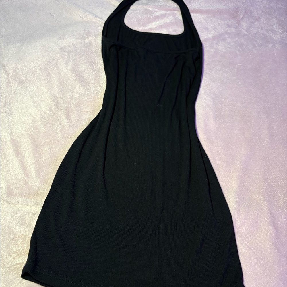 Elegant Black Halter Dress